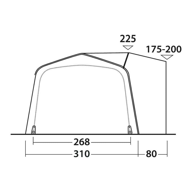 Outwell Jonesville 440SA Flex Drive-Away Awning Campervan 175 - 200 cm Outwell - Dynamic Drive