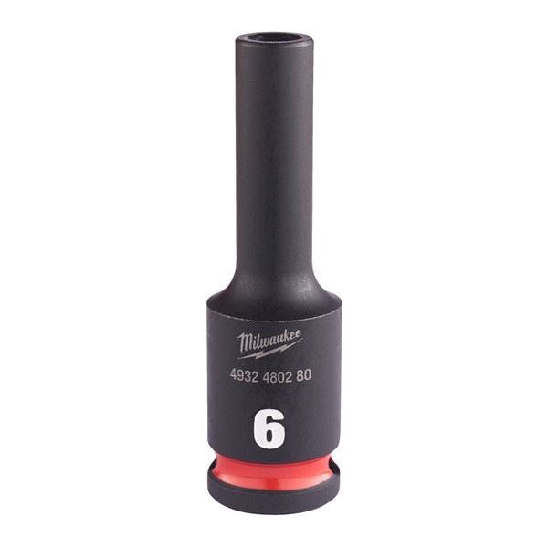 Milwaukee 6Mm 3/8 Impact Socket Deep-1Pc New 4932480280 Milwaukee - Dynamic Drive