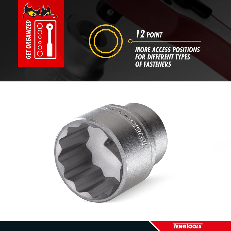 Teng Tools 1/2" Socket 12 pt AF 19/32" Teng Tools - Dynamic Drive