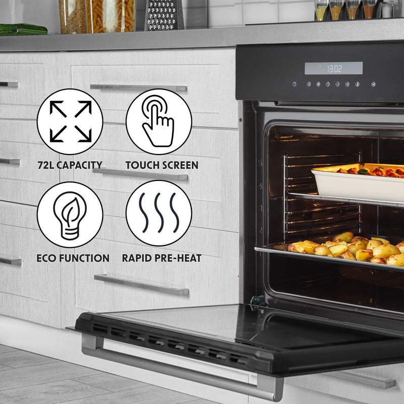 Baridi Integrated Fan-Assisted Electric Oven 60cm 72L Capacity - Black Baridi - Dynamic Drive