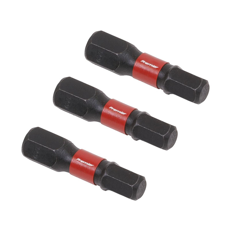 Sealey Hex 5mm Impact Power Tool Bits 25mm 3pc AK8213 Sealey - Dynamic Drive