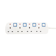 Powermaster Switched Extension Lead with Neon Indicator 230V 4-Gang 2m PowerMaster - Dynamic Drive