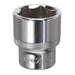 Sealey WallDrive Socket 25mm 1/2"Sq Drive Fully Polished SP1225 Sealey - Dynamic Drive
