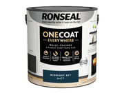 Ronseal One Coat Everywhere Interior Paint Midnight Sky Matt 2.5 litre Ronseal - Dynamic Drive