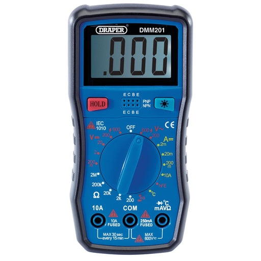 Draper Manual-Ranging Digital Multimeter, 1 x Test Leads, 1 x Temp Probe, 1 x Ca Draper - Dynamic Drive