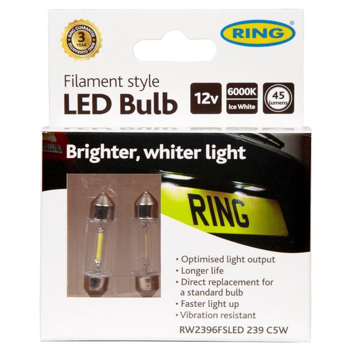Ring rw2396fsled Set 2A lamps LED Filament Type R239A C5A W 12A V 2 Ring Automotive - Dynamic Drive