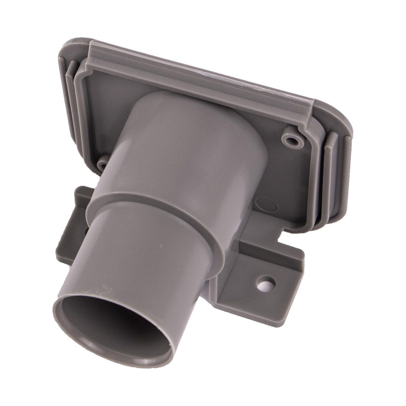 28mm Grey Waste Water Outlet Socket + Flap Connector Caravan Motorhome 81330 PLS  - Dynamic Drive
