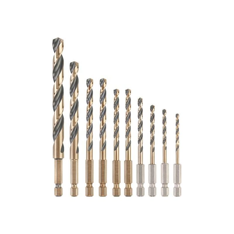 Dewalt Power Tools DT20620 BLACK&GOLD HSS Drill Set, 10 Piece DeWALT Power Tools - Dynamic Drive