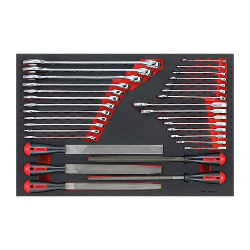 Teng Tools Spanner & File Set FOAM4X4 32 Pieces Teng Tools - Dynamic Drive