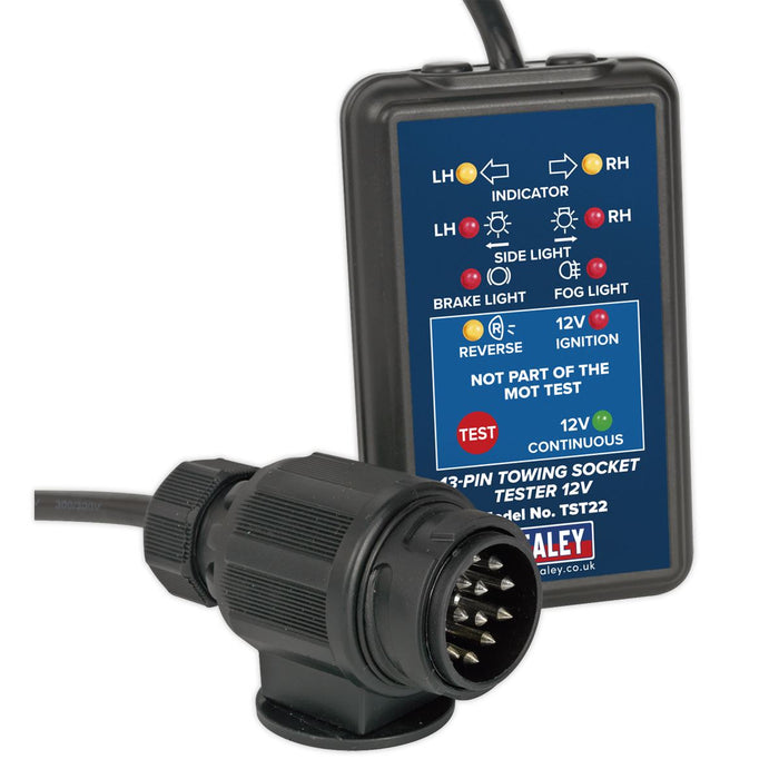 Sealey Towing Socket Tester 13-Pin 12V DVSA Approved TST22 Sealey - Dynamic Drive