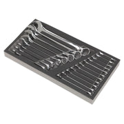 Sealey Tool Tray with Combination Spanner Set 19pc Metric S01123 Sealey - Dynamic Drive