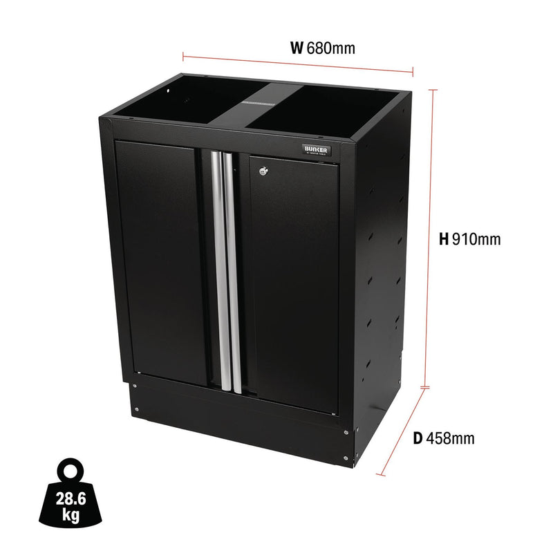 Draper BUNKER Modular Floor Cabinet, 2 Door, 680mm 30350 Draper - Dynamic Drive
