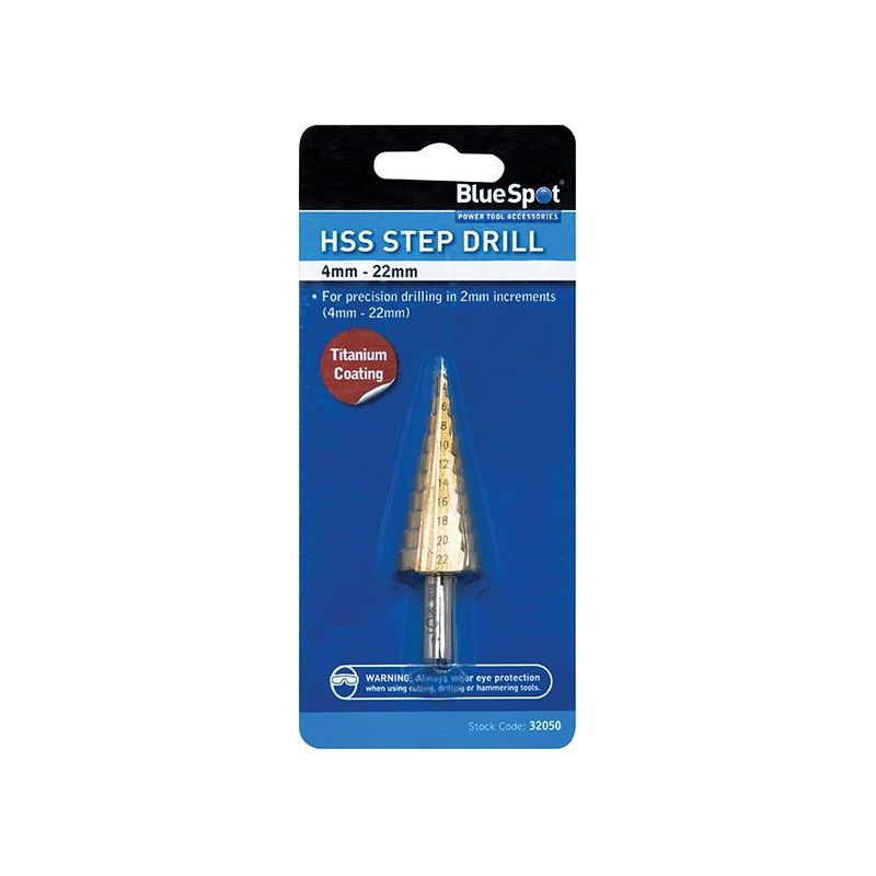 Bluespot Tools HSS Step Drill 4-22mm BlueSpot Tools - Dynamic Drive