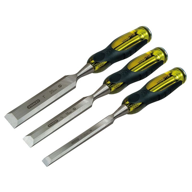 Stanley® Hand Tools FatMax® Bevel Edge Chisel with Thru Tang Set, 3 Piece STANLEY® Hand Tools - Dynamic Drive
