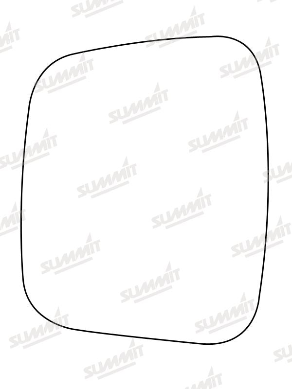 Summit Stick-On Commercial Mirror Glass fits Citroen Nemo, Fiat Fiorino LHS Summit - Dynamic Drive