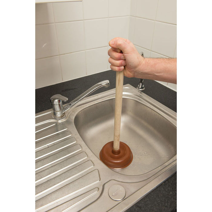 Silverline Sink Plunger 140 x 24mm Silverline - Dynamic Drive