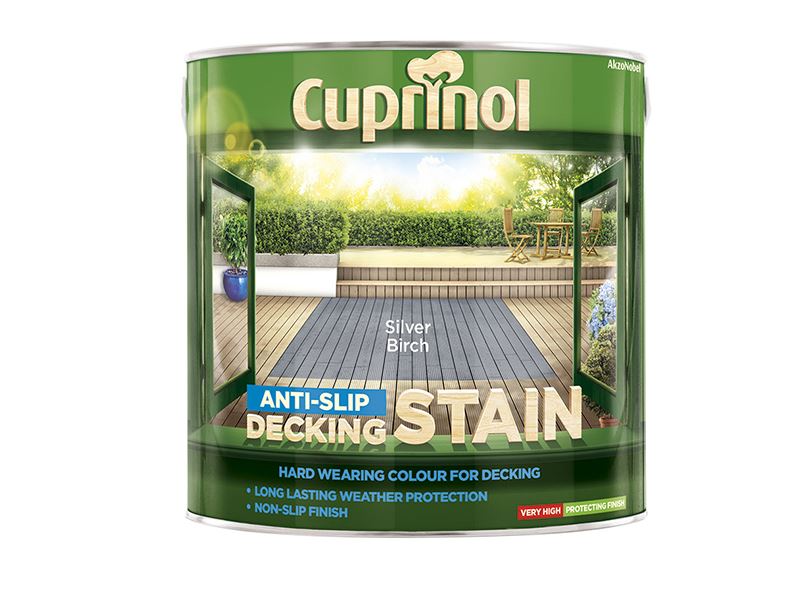 Cuprinol Anti-Slip Decking Stain Silver Birch 2.5 litre Cuprinol - Dynamic Drive