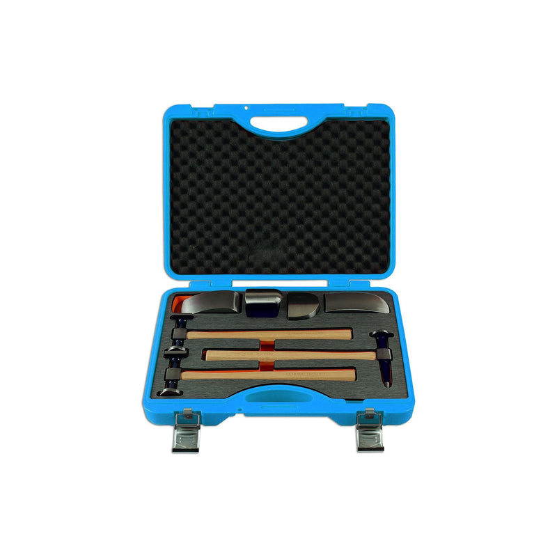 Power-Tec Body Hammer And Dolly Set 7pc 92437 Laser - Dynamic Drive