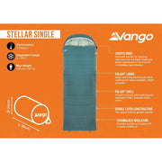 Vango Stellar Single Sleeping Bag Single Oasis Vango - Dynamic Drive