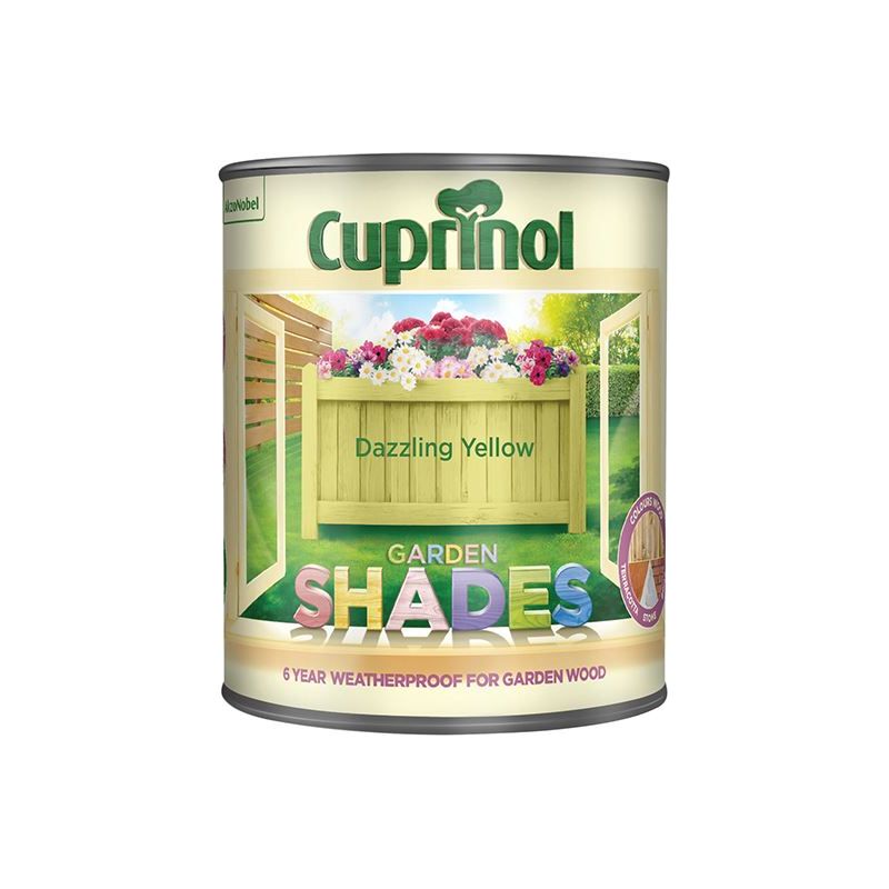 Cuprinol Garden Shades Dazzling Yellow 1 litre Cuprinol - Dynamic Drive