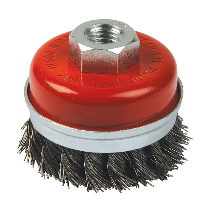 Silverline Steel Twist-Knot Cup 80mm Silverline - Dynamic Drive