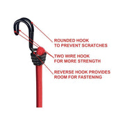 Master Lock Twin Wire Bungee Cord 60cm Red 2 Piece Master Lock - Dynamic Drive