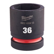 Milwaukee Shockwave Hex Socket 36 mm 1In. Std - 1Pc Milwaukee - Dynamic Drive