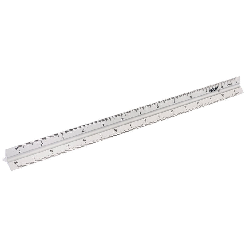 Draper Aluminium Triangle Scale Rule, 300mm 17686 Draper - Dynamic Drive
