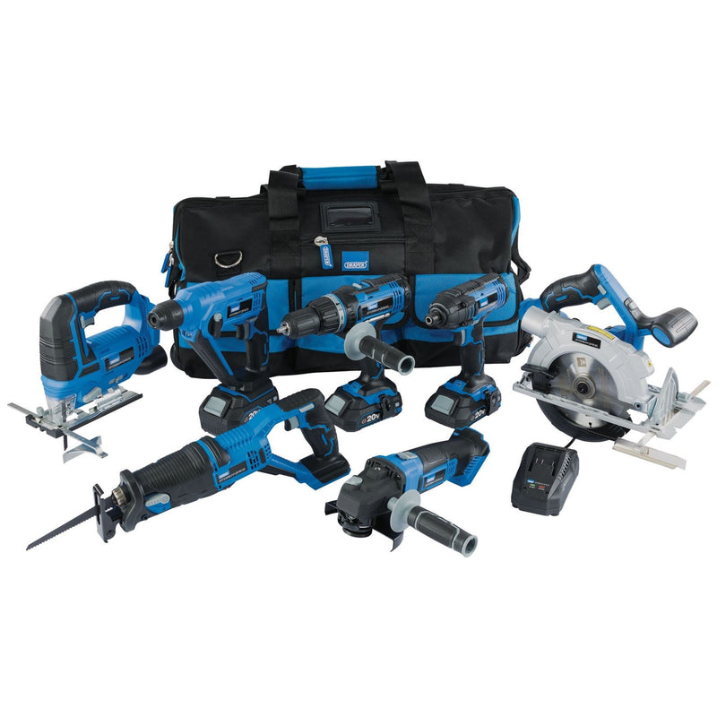 Draper Storm Force 20V 7 Machine Cordless Kit (12 Piece) 07025 Draper - Dynamic Drive