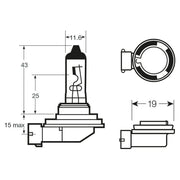 1x Ring H8 (708) 12v 35w Halogen Headlamp Headlight Bulb - R708 Ring  - Dynamic Drive