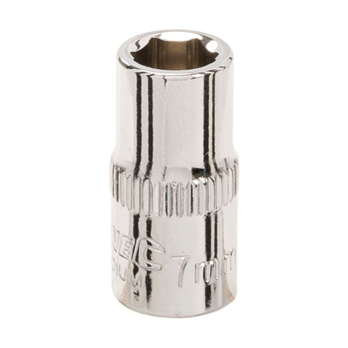 Silverline Socket 1/4" Drive 6pt Metric 7mm Silverline - Dynamic Drive