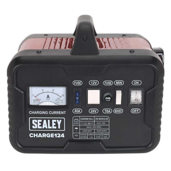 Sealey Battery Charger 28Amp 12/24V 230V CHARGE124 Sealey - Dynamic Drive