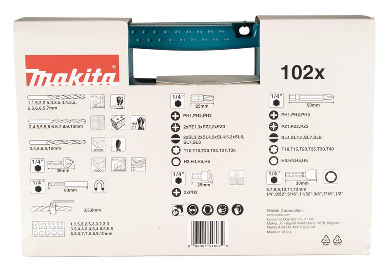 Makita 102 Piece Drill & Screw Bit Set B-68432 Makita - Dynamic Drive