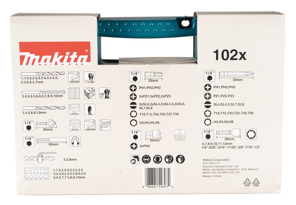 Makita 102 Piece Drill & Screw Bit Set B-68432 Makita - Dynamic Drive
