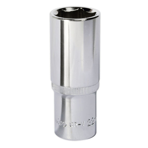 Sealey WallDrive Socket 22mm Deep 1/2"Sq Drive Fully Polished SP1222D Sealey - Dynamic Drive