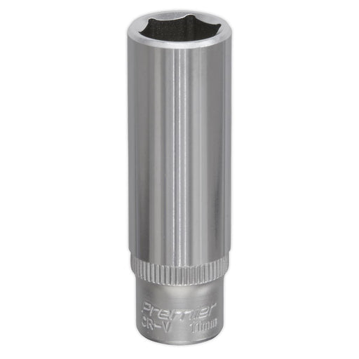 Sealey WallDrive Socket 11mm Deep 1/4"Sq Drive S1411D Sealey - Dynamic Drive