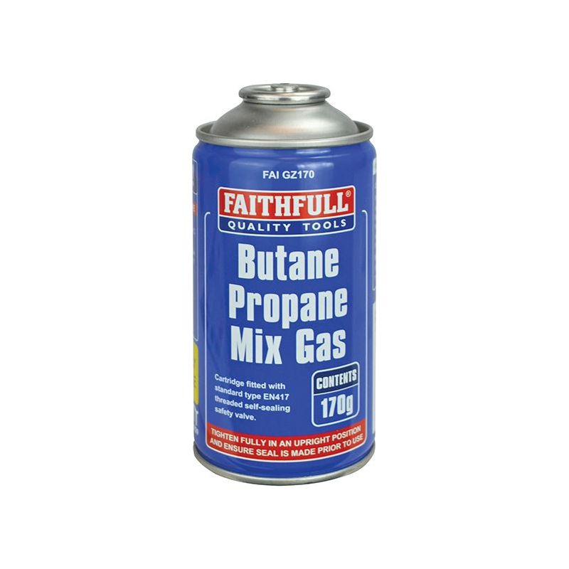 Faithfull Butane Propane Mix Gas Cartridge 170g Faithfull - Dynamic Drive