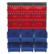 Sealey Bin Storage System Wall Mounting 15 Bins TPS1569WM Sealey - Dynamic Drive