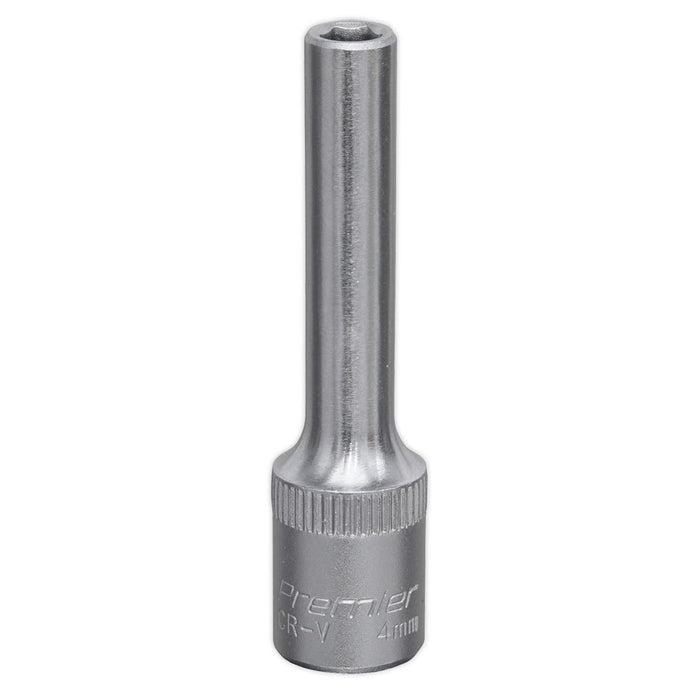 Sealey WallDrive Socket 4mm Deep 1/4"Sq Drive S1404D Sealey - Dynamic Drive