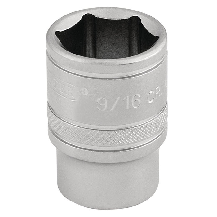 Draper 6 Point Imperial Socket, 3/8" Sq. Dr., 9/16" 16571 Draper - Dynamic Drive