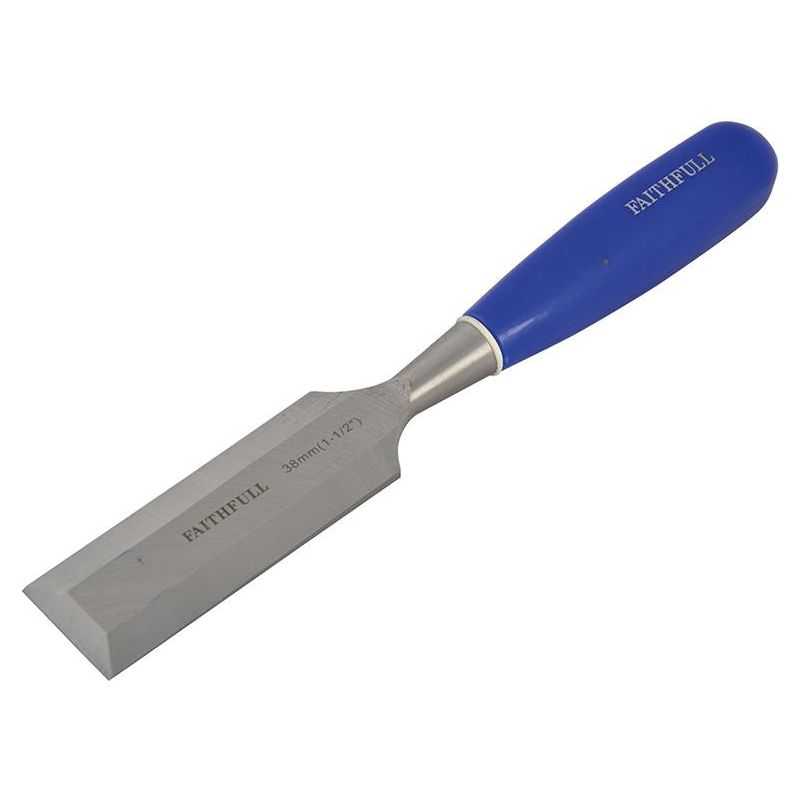 Faithfull Bevel Edge Chisel Blue Grip 38mm (1.1/2in) Faithfull - Dynamic Drive