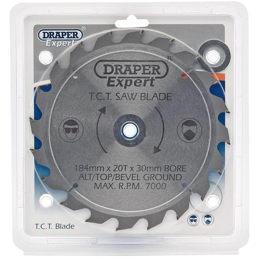 Draper Expert TCT Saw Blade, 184 x 30mm, 20T 09471 Draper - Dynamic Drive
