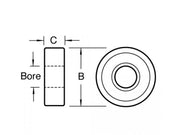 Trend B127 Replacement Bearing 1/2in Diameter 1/4in Bore Trend - Dynamic Drive