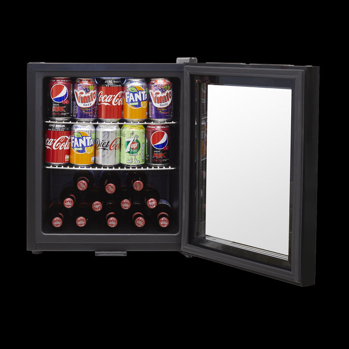 Baridi 50L Table Top Beer & Drinks Mini Fridge 3-10C Light Black & Glass Baridi  - Dynamic Drive