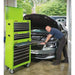 Draper Combination Roller Cabinet and Tool Chest, 15 Drawer, 26", Green 04596 Draper - Dynamic Drive