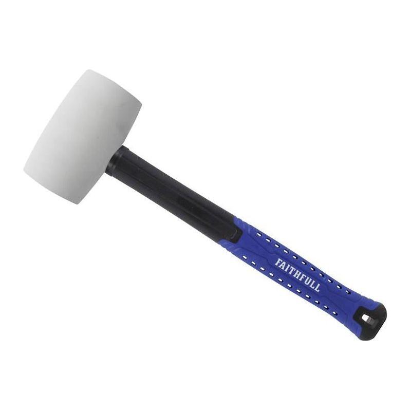 Faithfull White Fibreglass Mallet 24oz Faithfull - Dynamic Drive