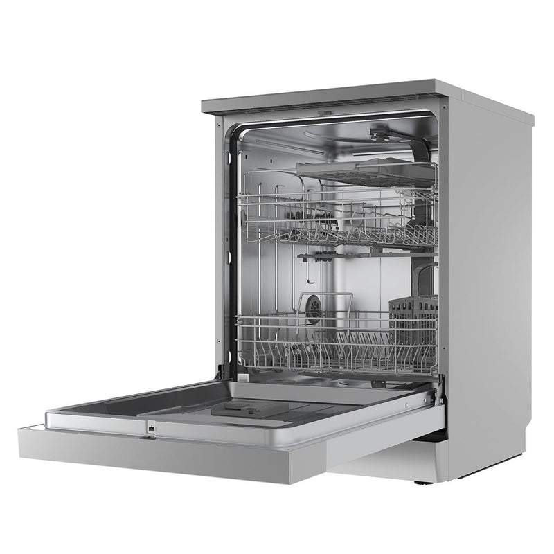 Baridi Regular Sized Freestanding Dishwasher 60cm Wide 14 Place Settings Silver Baridi - Dynamic Drive