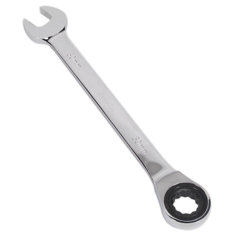 Sealey Ratchet Combination Spanner 30mm RCW30 Sealey - Dynamic Drive
