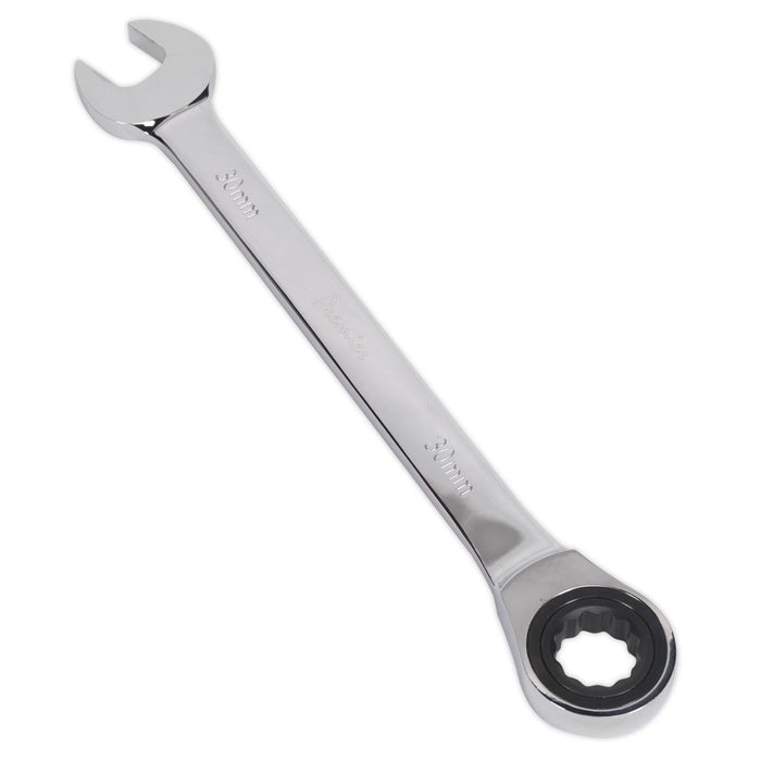 Sealey Ratchet Combination Spanner 30mm RCW30 Sealey - Dynamic Drive