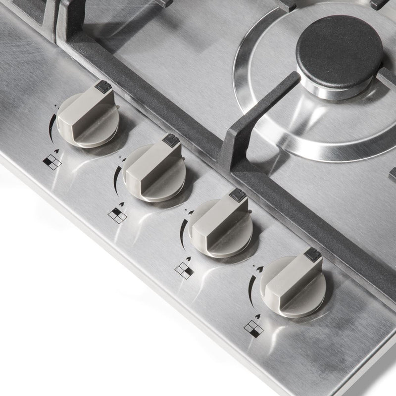 Baridi Gas Hob with 4 Cooking Zones 60cm - Stainless Steel DH225 Baridi - Dynamic Drive